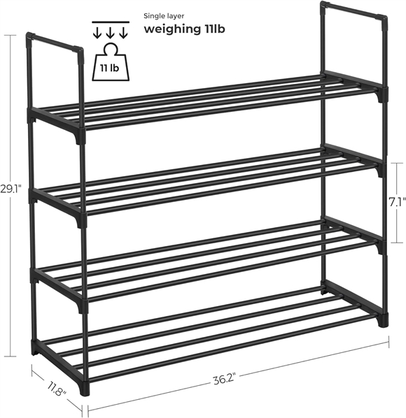 Shoe rack with cover